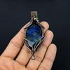 Blue Flash Labradorite Jewelry, 999 Copper Wire Wrapped Pendant, Handmade Gemstone Jewelry, Gifts For Wife Brand New Pendant
