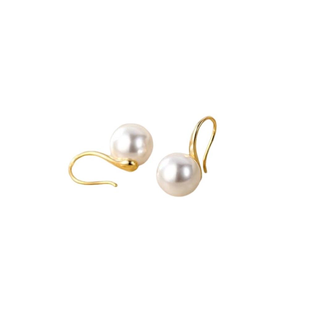Women's Pearl Earrings Vintage Pearl Gold Drop Earrings Fashion Dangle Hook Earrings Jewelry Gifts For Girls