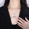 European and American Fashion Zircon Jewelry Cross Pendant Simple Diamond Love Necklace Women's Necklace