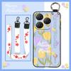 Waterproof Durable Phone Case For Blackview Shark9 5G Soft case Ring Oil Painting Protective Shockproof Wristband Flower