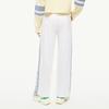 Fila Fusion 2023 Autumn New Fashion Retro Sports Casual Knitted Long Pants Loose Wide Leg Pants Women bottoms Standard-White T11W333607F-WT