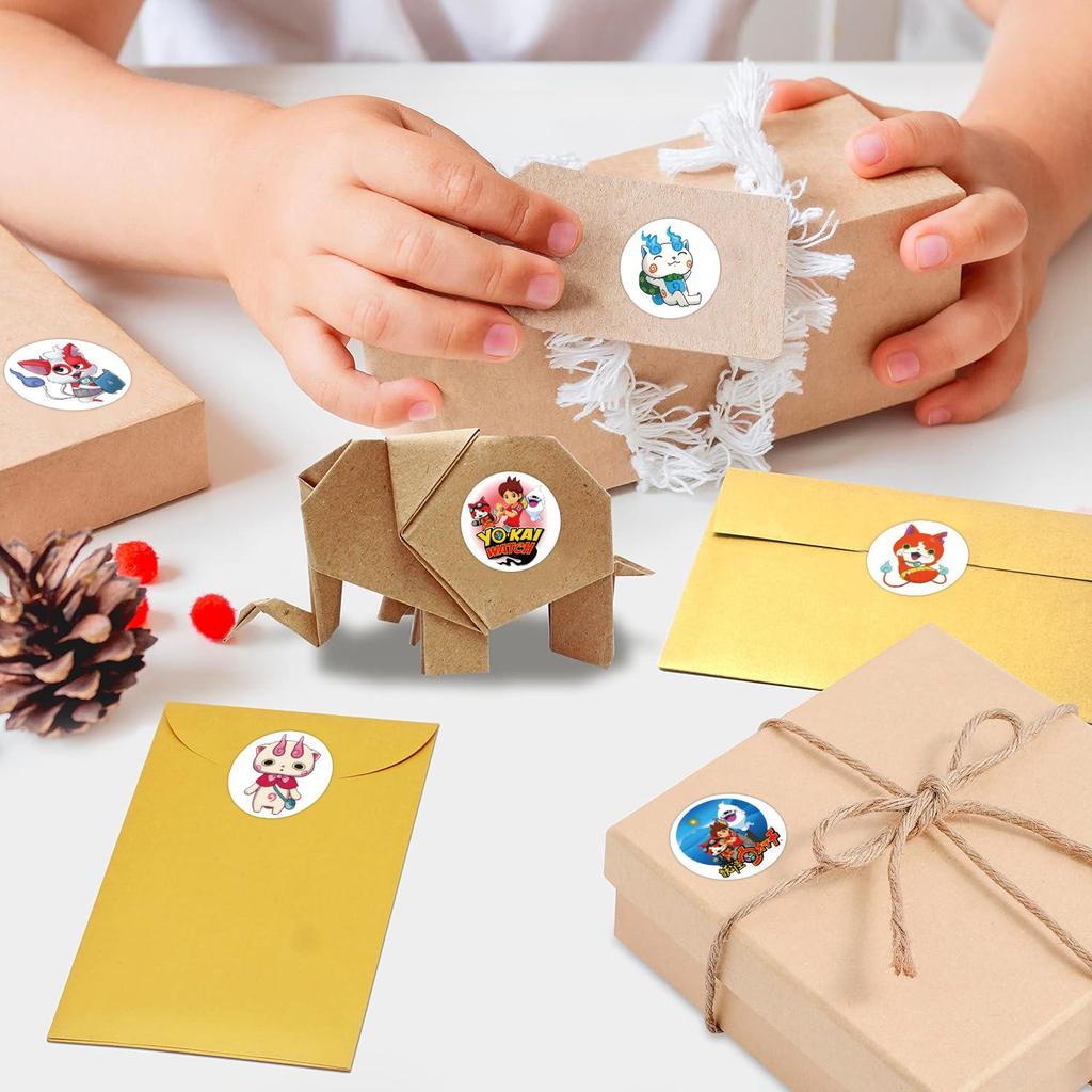 Yo-Kai Watch Cartoon Graffiti Tape: 500 Stickers/Roll for DIY Decoration on Water Bottles & Computers