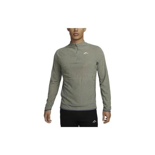 Nike Trail Solid Color Half-Zip Stand Collar Long Sleeve T-Shirt FB7536-053