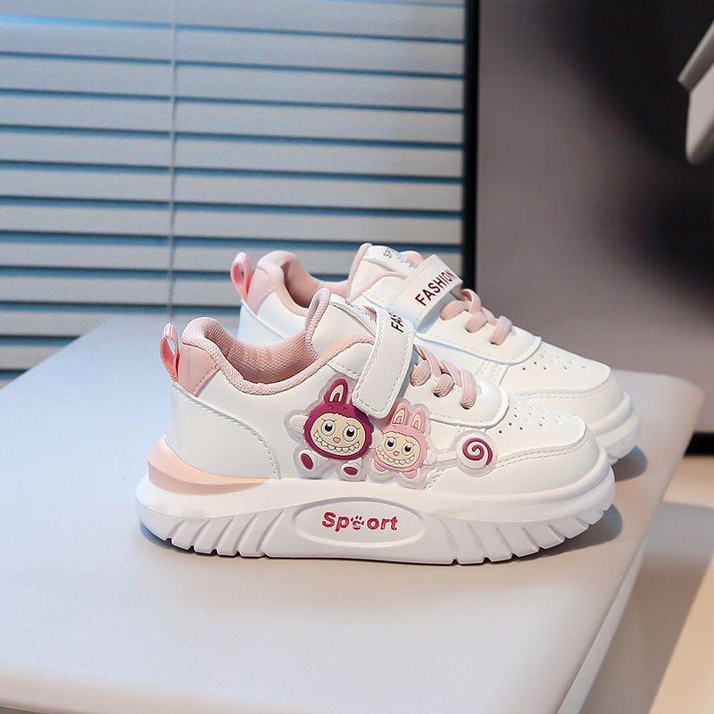 Girls Board Shoes, Spring White Sneakers, Children's Cute Sports Shoes, Boys' Anti-slip Casual Shoes