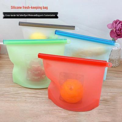 Silicone Food Storage Bags: High-Temperature Resistant, Reusable Seal Bags for Camping, Food, and Fruit.