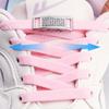 Silver Diamond Lock Shoelaces without ties Flat Shoelace for Shoes accessories Elastic Laces Sneakers Tennis No Tie Shoe laces