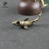 Sea Animal Shark Figurines Miniatures Retro Brass Office Desktop Crafts Ornament Gifts Home Decorations Living Room Accessories