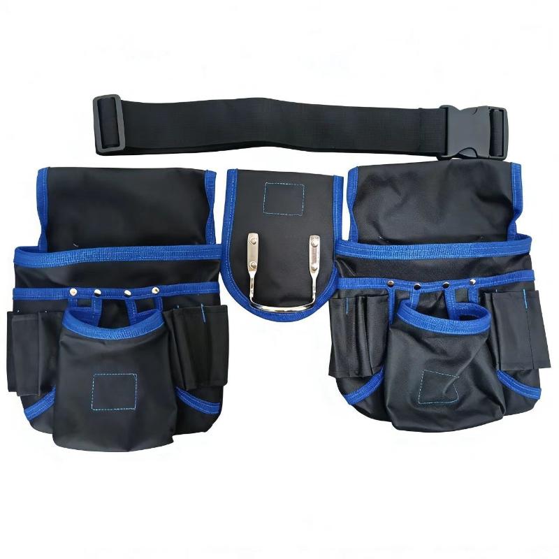 Heavy Duty Oxford Tool Belt With Multiple Functional Pockets Adjustable Waist Strap For Carpenters Home Repair Work