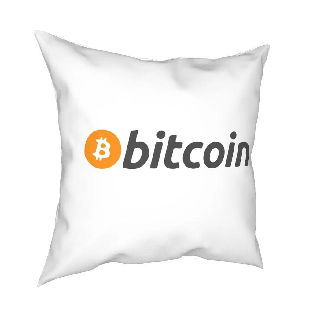 Bitcoin Square Pillow Case Cushions for Sofa Crypto Cryptocurrency Ethereum Btc Blockchain Creative Cushion Covers