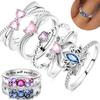 Jubiläum Echter Kupfer Erhöht Zirkon Herz Ring Design Rosa Schleife Ring Geeignet Für Frauen Schmuckherstellung Hochzeitsgeschenk Original