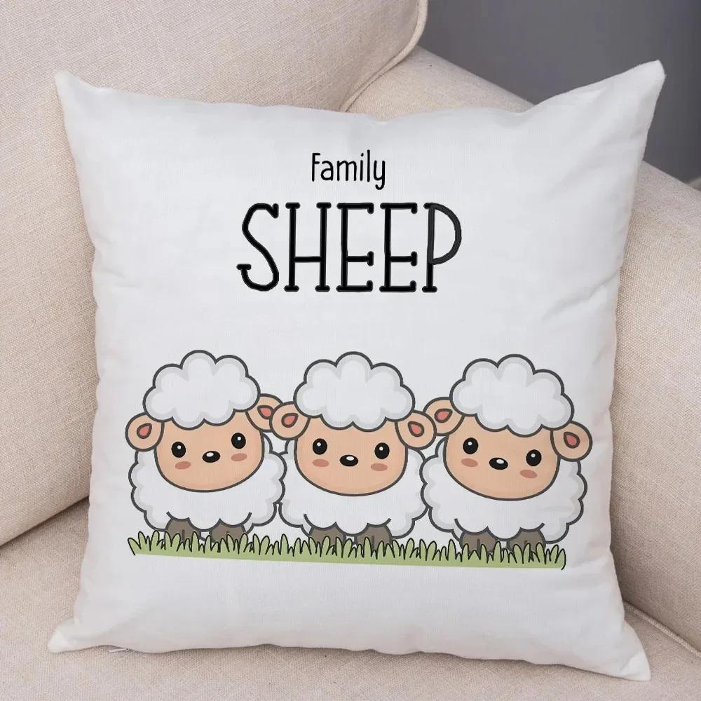Luxury Home Decor Pillow Cover Car Living Room Sofa Cushion Cover Animal Family Pattern Cushion Cover