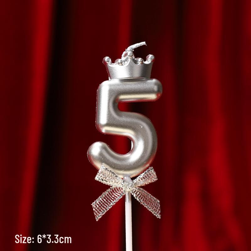 Gold Number Birthday Candles - Cartoon Cake Decorations for Kids' Parties