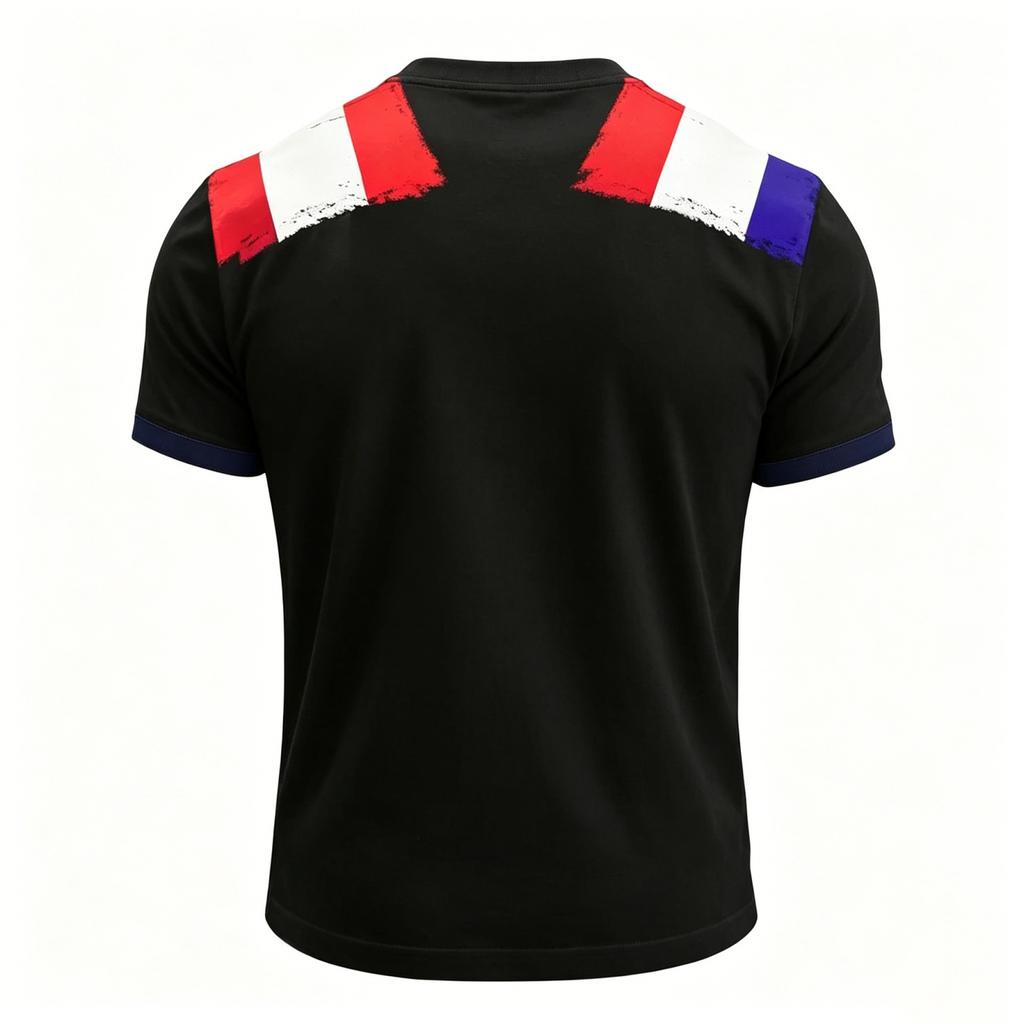 Men Crew Neck Short Sleeve Pullover T Shirt with Football Print Casual Fit Top for Sports and Fans France Theme