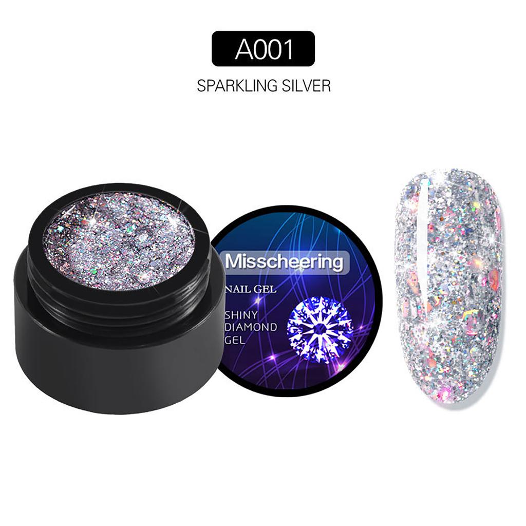 Sequin Glue Bright Nail Art Gel Polish Trvalý UV na nehty třpytivý dekor na nehty