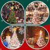 [Xmas]Retro Hand-Painted Tabletop Christmas Trees, Christmas Trees That Light Up, Table Top Christmass Tree With Lights