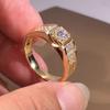 1Pc Fashion Inlaid Synthetic Zircon Fashion Ring