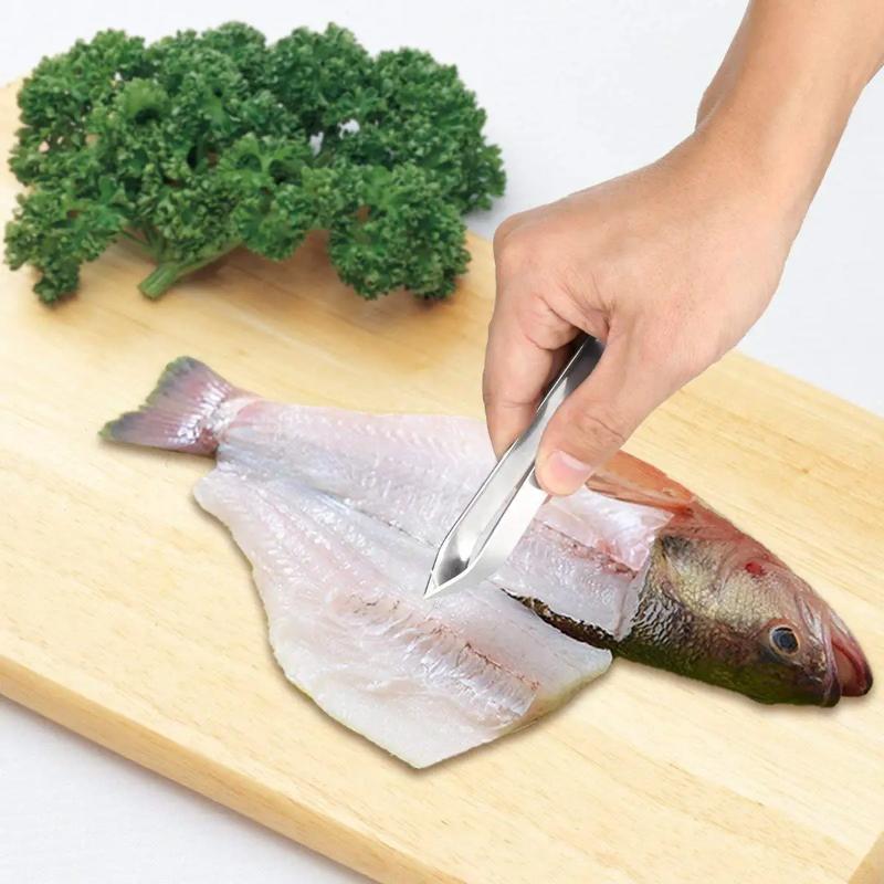 Edelstahl Flache und Schräge Pinzette Zange Entferner WerkzeugeKüchenhelfer Küchenwerkzeuge Fischputzwerkzeuge