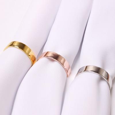 Napkin Rings Polished Zinc Alloy Modern Simple D-shaped Smooth Surface Half Round Napkin Ring Dining Room Accessories