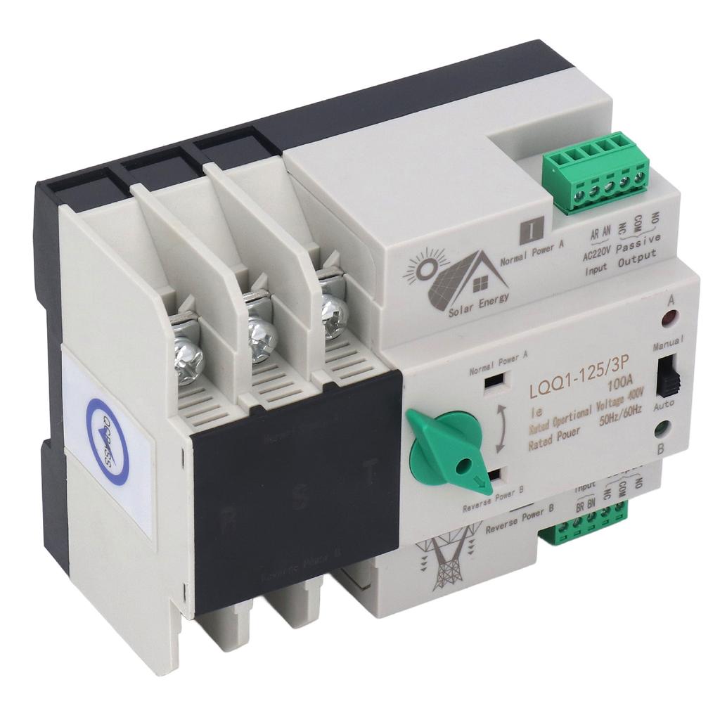 3P Dual Power Automatic Transfer Switch Flame Retardant 100A Power Transfer  AC400V Generator Accessories Transfer