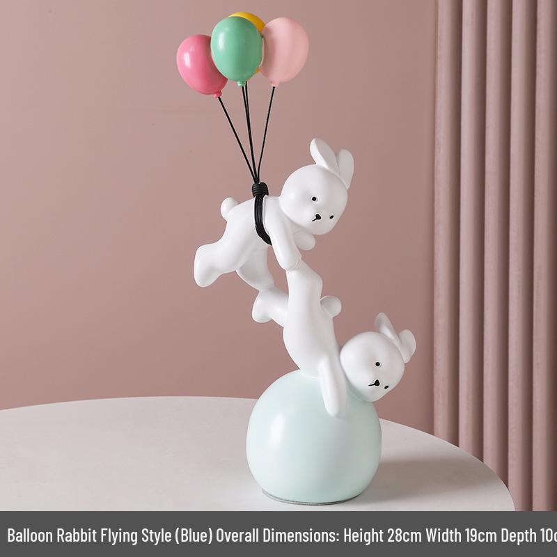 Handmade Cute Rabbit Ornament for Wine Cabinet, Bookshelf, or Living Room Decor