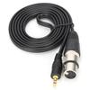 Microphone Cable 3.5mm Male to XLR Female PVC Microphone Cord for Digital Camera and PCBlack 1.5m 4.9ft