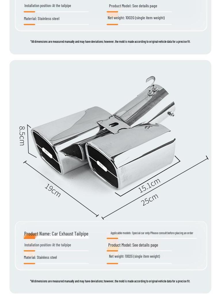 Tailpipe Muffler for Toyota Alphard 30 Series and Vellfire Exhaust Modification