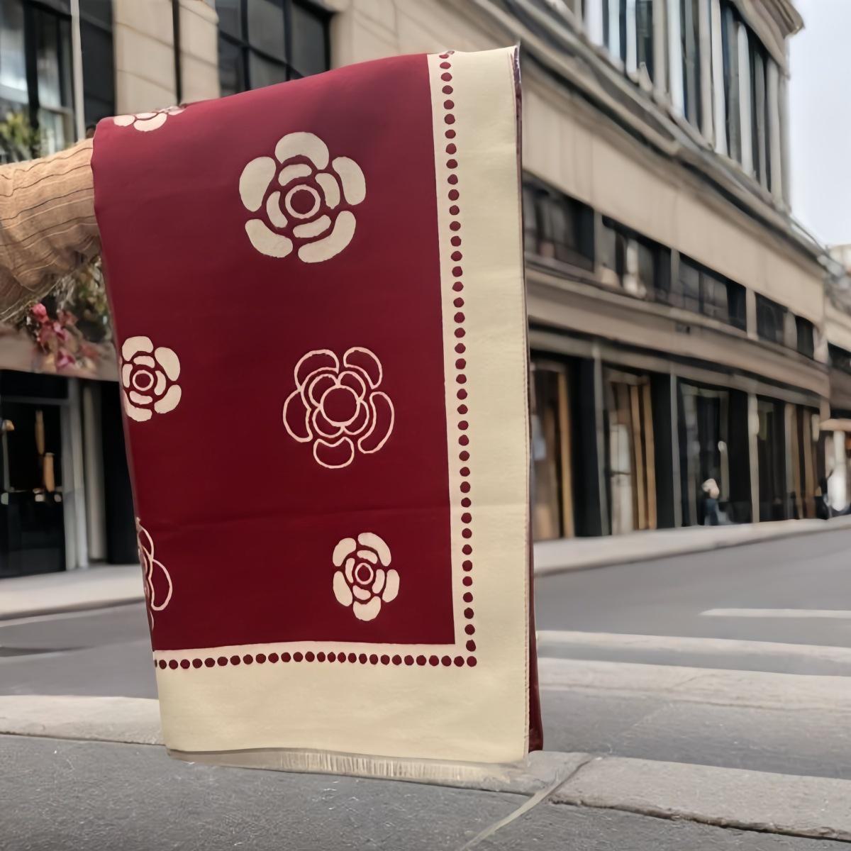 

Женский универсальный зимний шарф, мягкая шаль из искусственного кашемира, утолщенная для тепла, двойное назначение: накидка на шею и плечи 185cm вино красного