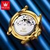 Luxusní pánské plně automatické mechanické hodinky Multifunkční vodotěsné hodinky s fází měsíce Pánské sportovní hodinky