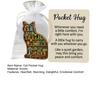 Garden Cat Pocket Hug 2D Cute Cat-Shaped Figurine with Inspirational Positive Card Pocket-Sized Comfort Keepsake for Friends Family