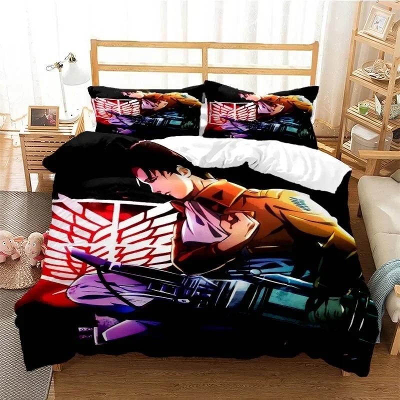 3D Printed Attack On Titan AOT Bedding Set Bedroom Soft Modern Bedspreads Comefortable Duvet Cover Quilt Cover And Pillowcase