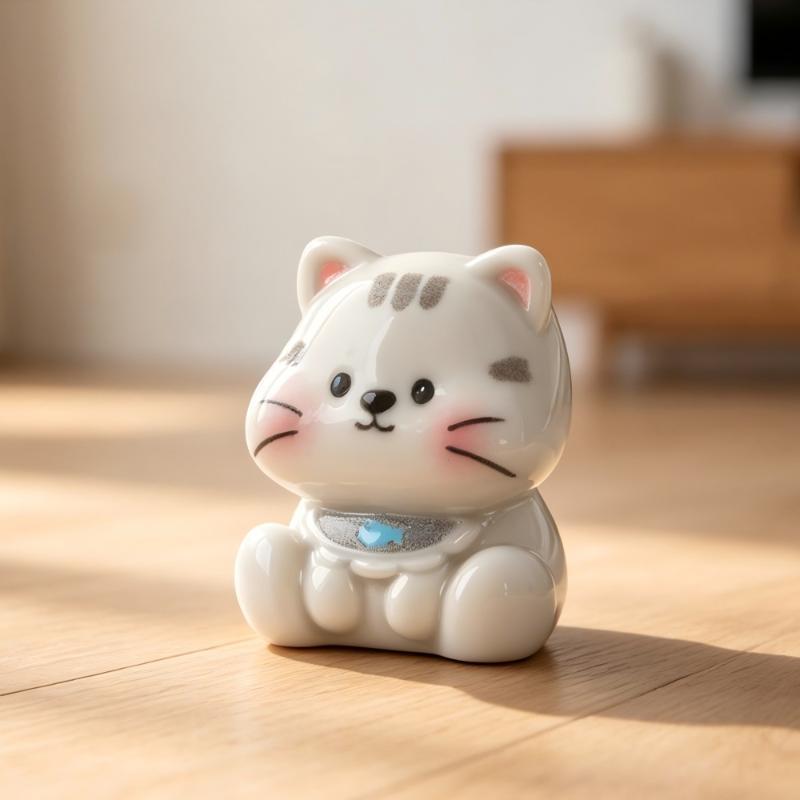 6Pcs Cat Figurine Miniature Diy Decor Lovely Kitten Ornament Home Desk Car Dashboard Micro Landscape Mini Crafts Decoration