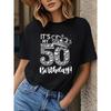 50 Jahre Feier: Humorvolles T-Shirt zum Geburtstag für Frauen, Perfekt für Sommer-Outfits und Grafik-T-Shirts