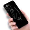 Abstract Art Line Phone Case For Xiaomi Mi 10T 11i 11T Note 10 11 Lite NE F1 POCO F3 M3 X3 GT NFC M4 X4 Pro 5G Soft Black Cover