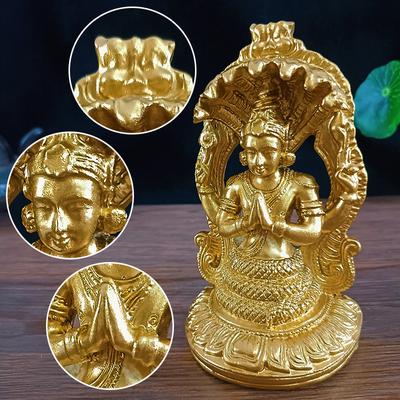 Goldene Vishnu Statue Hindu Ganesha Shiva Buddha Figur Skulptur Zimmer Büro Haus Dekoration Indien Gott Feng Shui Handwerk