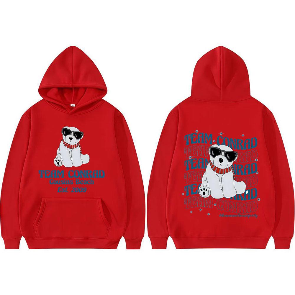 Team Conrad Cousins Beach Graphic Sweatshirts Men Women Fashion Hip Hop Vintage Trend High Quality Hoodie Comfort Casual Hoodies