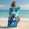 Personalized customized proof beach towel with Pokémon pattern - soft, absorbent,quick-drying,perfect swimming,camping&bathing