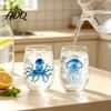 Langlebiger Glas-Tumbler für den täglichen Gebrauch, Halloween-Thema, Geist, Schwarze Katze, Totenkopf, Kürbis, Handbemalte Becher, Becher, Gruselig, Bleifreies Glasgeschirr für Party