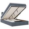 Ottoman Bed with Mattress Dark Grey 120 X 200 Cm Velvet
