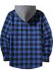 Camicia con Cappuccio a Quadri Rossi e Neri Trendy da Uomo - Capo Esterno Casual a Vestibilità Larga per Primavera & Autunno 2026