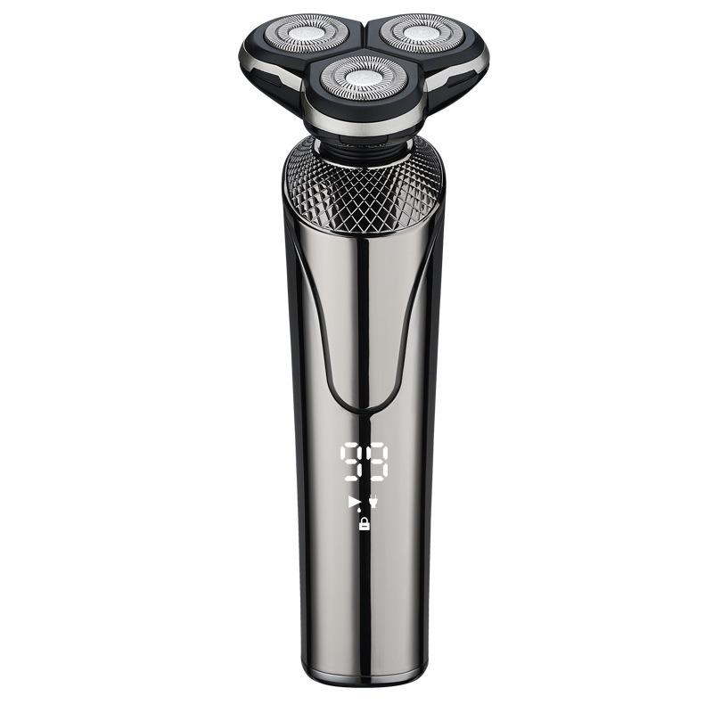 Electric Shaver with Intelligent High-power LCD Display, Rechargeable, Full-body Water-washable Beard Trimmer