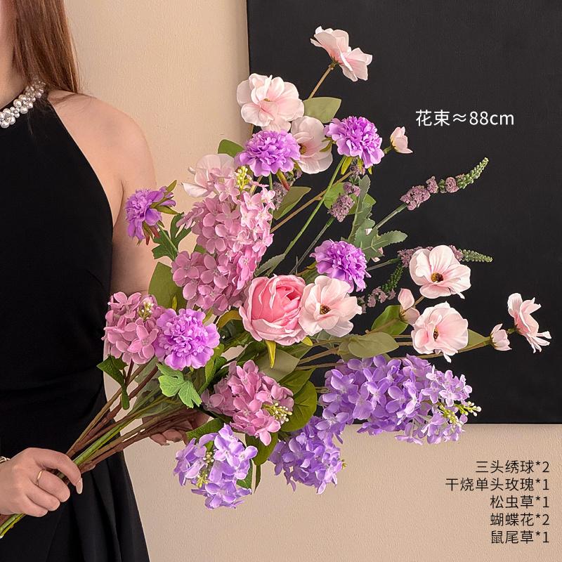 Französische Luxus-Kunstblumen Künstliche Simulierte Blumensträuße Hochwertige Realistische Foto-Requisiten Muttertag Hochzeitsdeko