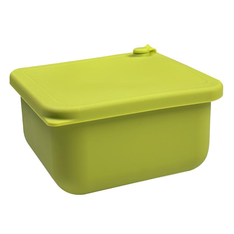 

1/2 шт. Силиконовая коробка для расстойки теста для пиццы, термостойкий инструмент для выпечки для холодильника, пекарни, приготовления еды, коробка для ферментации продуктов Square темно-зеленого