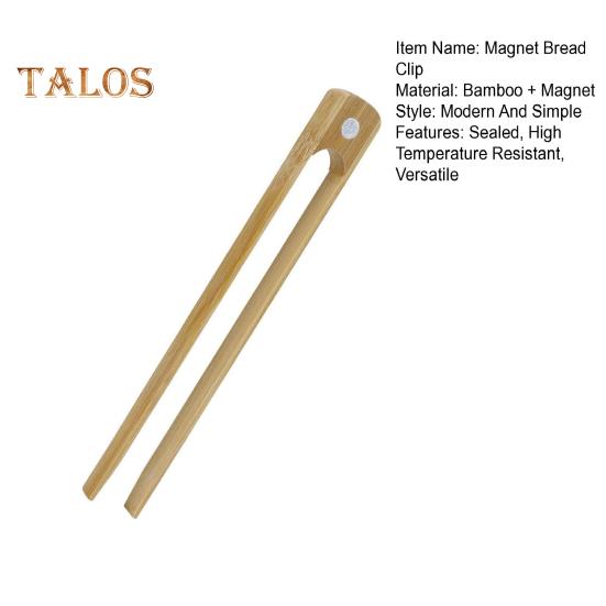 Magnetic Toaster Tongs Bamboo Serving Tongs 8.66 Inch Kitchen Utensils for Cooking Toast Bacon Muffin Bagel