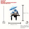Cute blue bird, 2D flat acrylic, decoration, outdoor, suitable for garden, lawn, gifts, Christmas, Halloween
