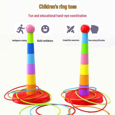 Interaktives, pädagogisches Ringwurfspiel für Kinder zum Spielen drinnen und draußen