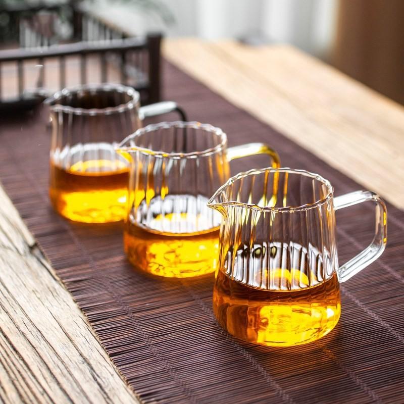 1pc Heat-resistant Glass Fair Cup Household Thickened Tea Moisture Separator Kung Fu Tea Set Large Tea Set Filter Tea Cup