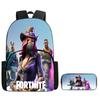 Fortnite Cartoon Backpack W/ Front Pocket & Pencil Case 2PCS - School Set for Boys Girls Age 5-8, Back To School Gift