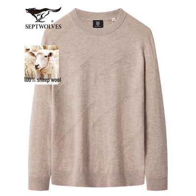 Men's 100% Wool Pullover Sweater