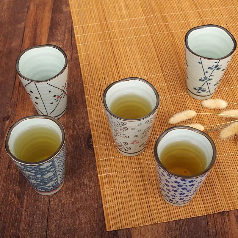 6pcs High Capacity 250ml Traditional Chinese Style Handpainted Ceramic Teacup China Porcelain Large Coffee Tea Cups