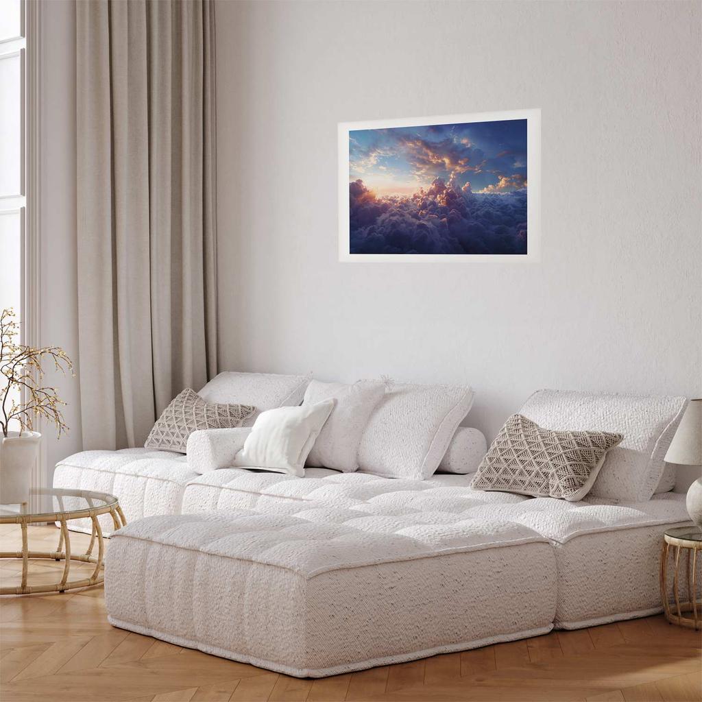 Poster - Hidden Sun: Golden Face of the Sky Above the Cloudy Sea